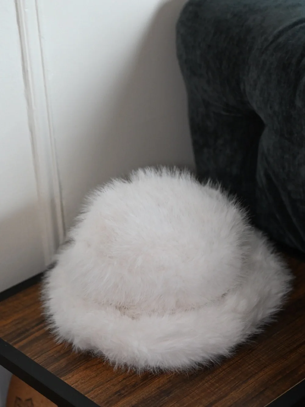 For Love and Lemons White Faux Fur Hat - Women's Luxe Winter Accessory